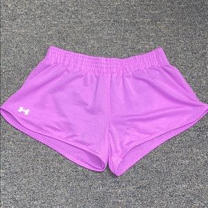 | under armour | purple shorts